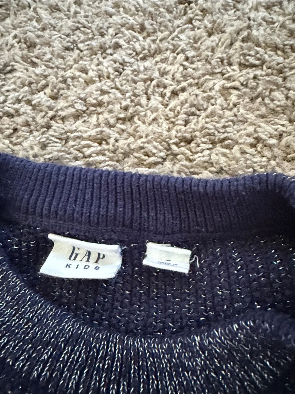 GAP Kids Navy Speckled Crewneck Sweater